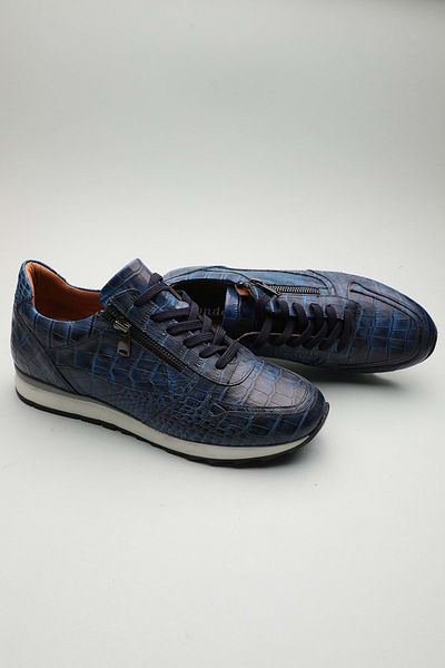 Gondol Men's Genuine Leather Classic Casual Blue Snake 42 Ttx.524