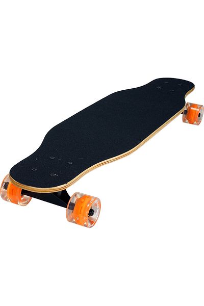 ACTION ONE Longboard Spider Death 80x20 cm, cu roti luminoase PU, ABEC-7, cadru aluminiu, 100 KG