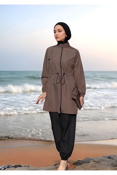 dilber fashion Bone Hijab Swimsuit Set