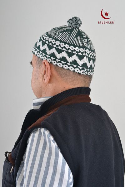 Bilenler Wrinkled Knitwear Knitted Pilgrim Skullcap Standard Size