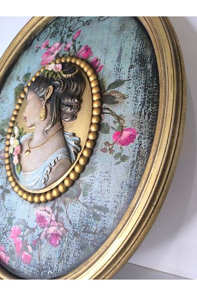 IremTasarimAtolyesi Wall Decoration Painting Wooden Board Special Design Hand Painting