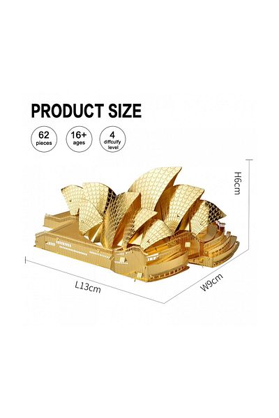 ROKR 3D Puzzle Piececool, Sydney Opera House, Metal, 62 pieces