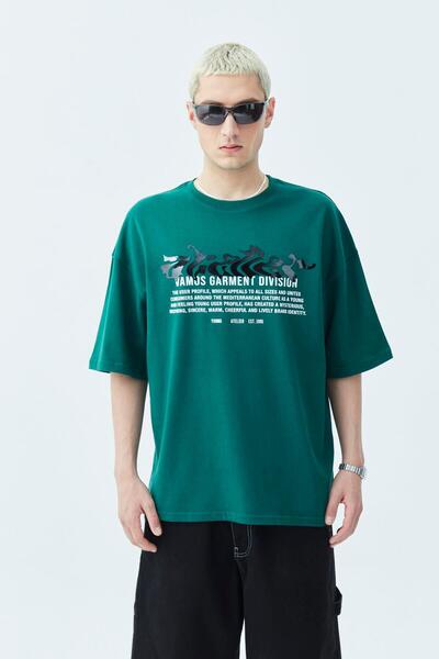 VAMOSCLO Atelier T-shirt sa reljefnim printom, velika veličina, Naphtha