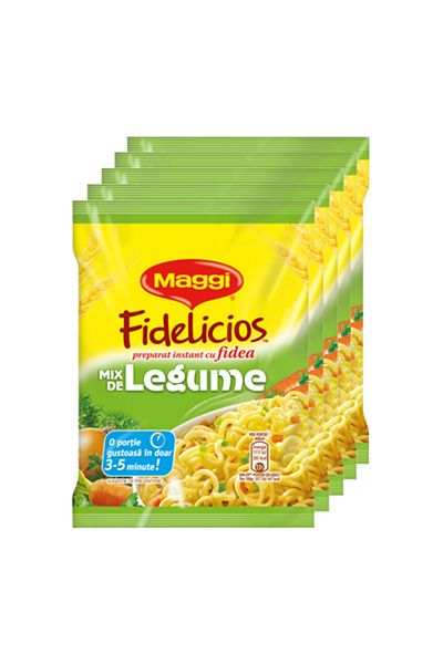 Maggi Pack Of 5x Instant Noodles With Vegetable Flavor Fidelicios 5x59.2g, 296g