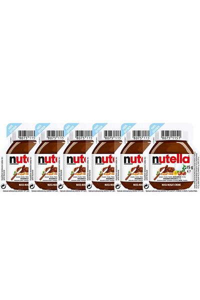 Nutella Nutella hazelnut spread with cocoa, Single serving, 6x15 g
