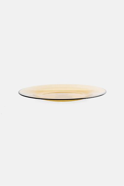 Muy Mucho Glass Flat Serving Platter, Olive