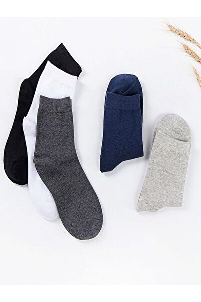 Sky Socks Комплект от 5 мъжки едноцветни икономични спортни чорапи унисекс