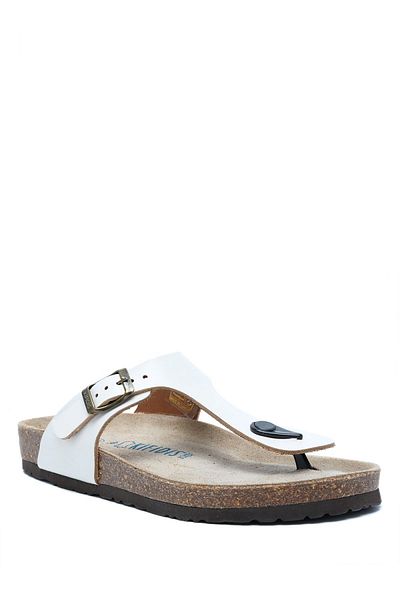 Kifidis K8871DK Kifidis Soft Step Flip Flops Papuci de plută din piele pentru femei 36-41 Piele albă