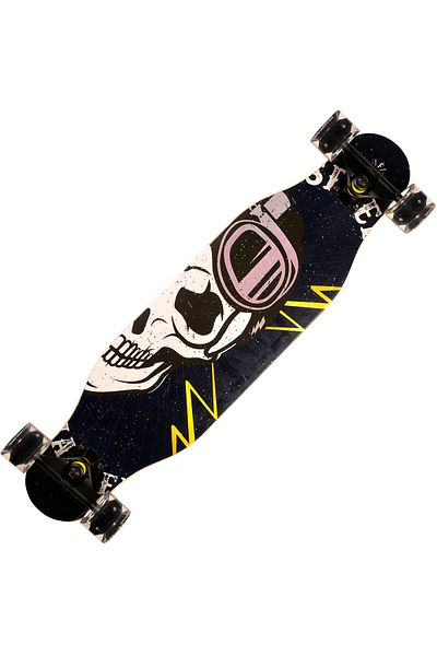 ACTION ONE Longboard Speed Master 80x20 cm, cu roti luminoase PU, ABEC-7, cadru aluminiu, 100 KG