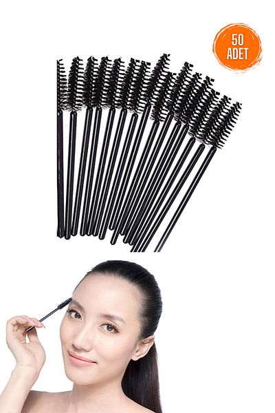 COZY SENSE Eyelash Brush 50Pcs Eyebrow Eyelash Curling Combing Brush Styling Eye Makeup Accessory Rimel