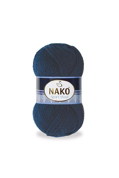 NAKO 5 Pieces Sport Wool 3088 Navy Blue Hand Knitting Threads Vest Cardigan Floss Scarf Sweater Thread