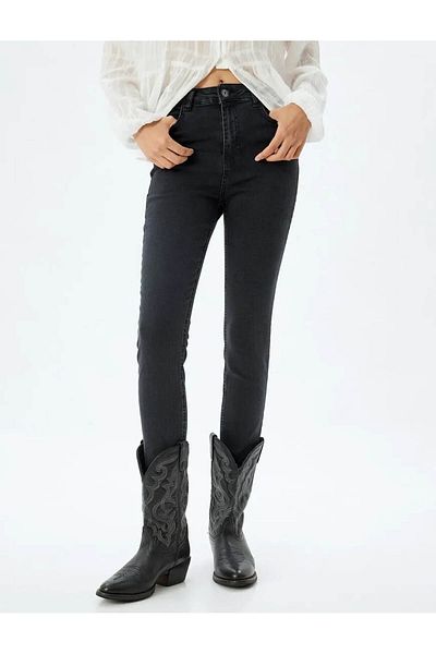 Koton Women's Black Jeans - 5Wal40205Md