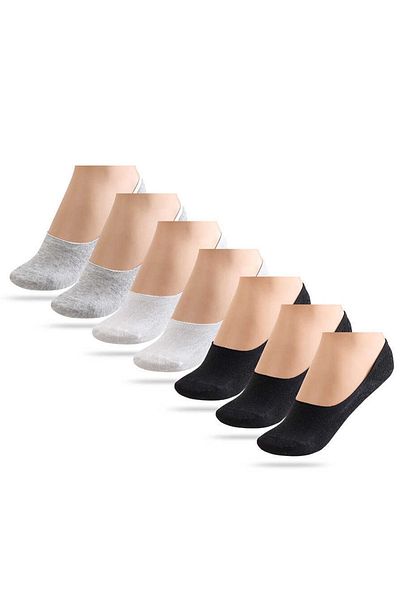 Miss Puddra 7 Pack Invisible Ballerina Socks