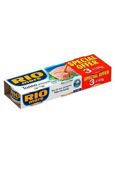 RIO MARE Tuna In Own Juice, 3 X 160 G,