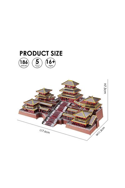 ROKR Piececool 3D Puzzle, Epang Palace, Metal, 186 pieces