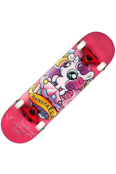 ACTION ONE Skateboard Girly Unicorn 80 x 20 cm, cu roti PU, ABEC-7, cadru aluminiu, 90 kg