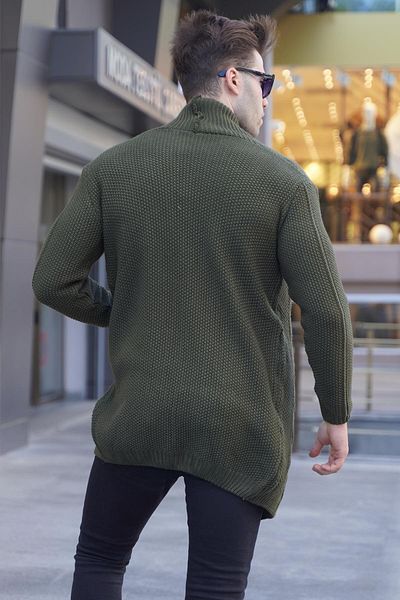 Madmext Podstawowy dzianinowy kardigan khaki 5996