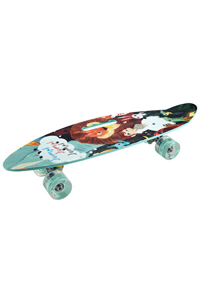 ACTION ONE Penny board Portable The Lion 60x17 cm, with PU wheels, ABEC-7, aluminum frame