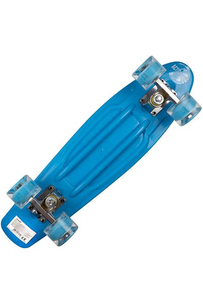 ACTION ONE Penny Board Born to Skate 56x15 cm, cu roti luminoase PU, ABEC-7, cadru aluminiu, 90 KG