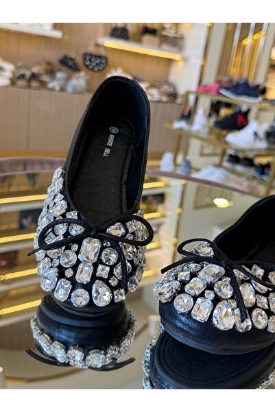 KRISTE BELL İthal Taşlı Komforlu Yumuşak Kadın Babet