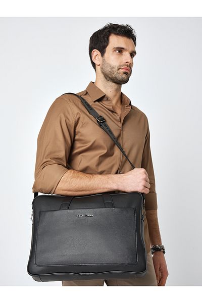Pierre Cardin 01 Η/Υ 002020 -ΜΑΥΡΗ Τσάντα Ζώνης Σημειωματάριου Laptop