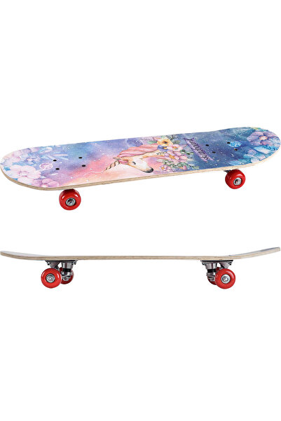 ACTION ONE Fantasy double print skateboard, 70 x 20 cm, PU wheels, aluminum frame