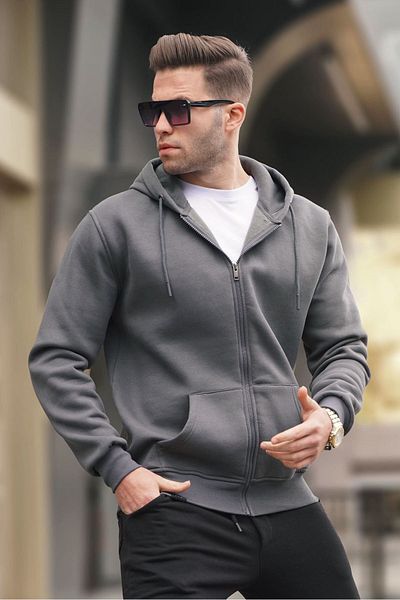 Madmext Ανδρικό φούτερ Smoked Hooded Regular Fit 6033