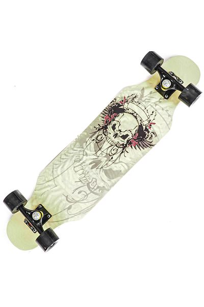 ACTION ONE Longboard Angry Skull 79x20 cm, cu roti PU, ABEC-7, cadru aluminiu, 100 KG