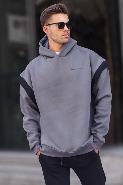 Madmext Smoked Oversize Hooded Sweatshirt 6147