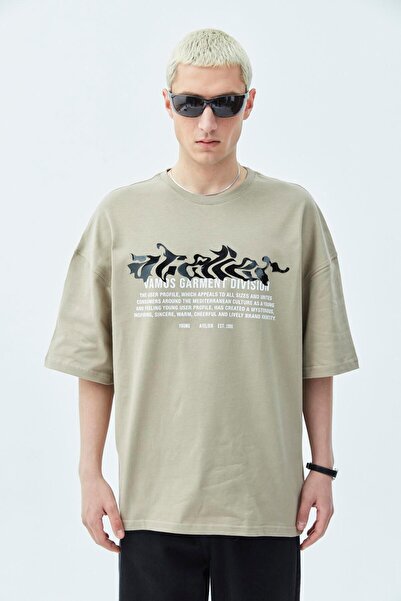 VAMOSCLO Atelier T-shirt sa reljefnim printom, velika veličina, od minka