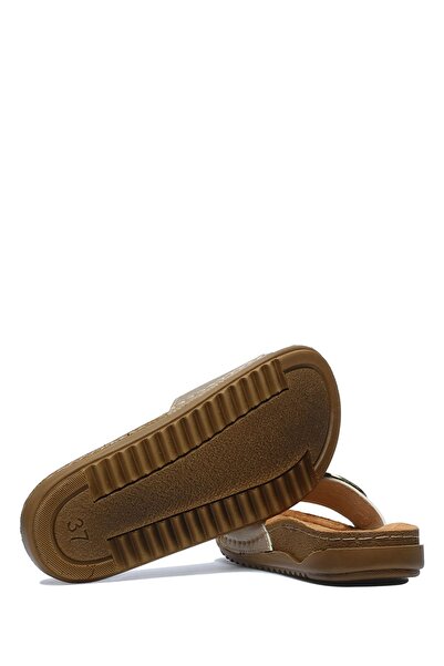 Kifidis Sib 213610 Kifidis-Natura Women's Anatomical Leather Slippers 36-41 Gold/Gold