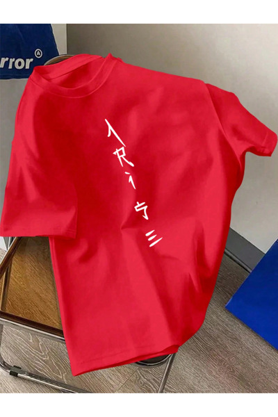 Revasser Unisex Erkek/Kadın RUH Özel Baskılı Oversize Pamuklu Bisiklet Yaka T...