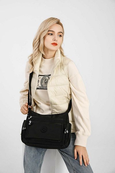 SMART BAGS Geantă de damă Smartbags Crinkle Fabric 1115 Negru