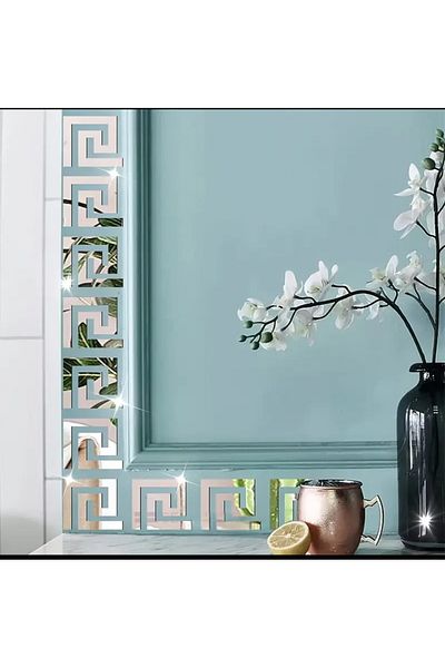 Numa Concept Καθρέφτης Λαβύρινθος 60 τεμαχίων Ασημένιο Plexiglass 9x9 εκατοστά Χριστουγεννιάτικο Διακοσμητικό Στολίδι