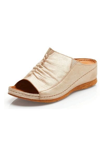İNZE AYAKKABI Genuine Leather Slippers Model Name: Sola