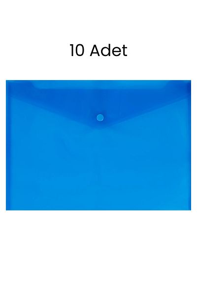 inox İnox Eco Snap File Document Envelope Blue 10 Pieces