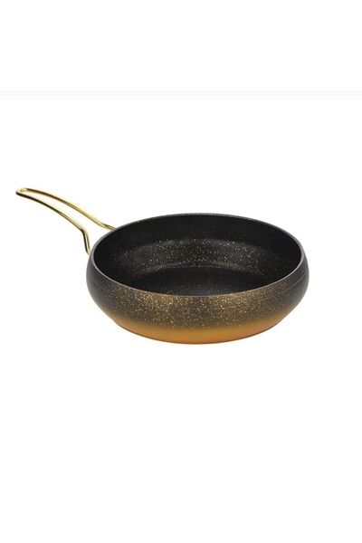 LAVONNI Caldora 30 cm Gold Handle Casserole Pan Fireproof Non-Stick Gold