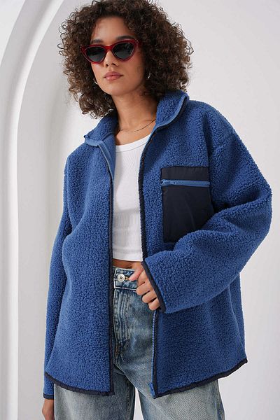 GABRİA Gabria Zippered Single Pocket Cardigan