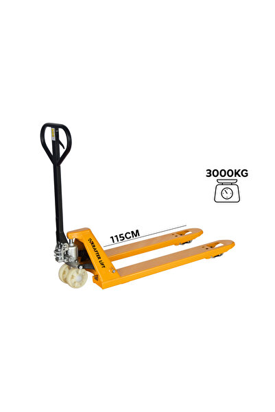 Krafter Lift 3 Ton 115 Cm Beyaz Teker Manuel Standart Transpalet