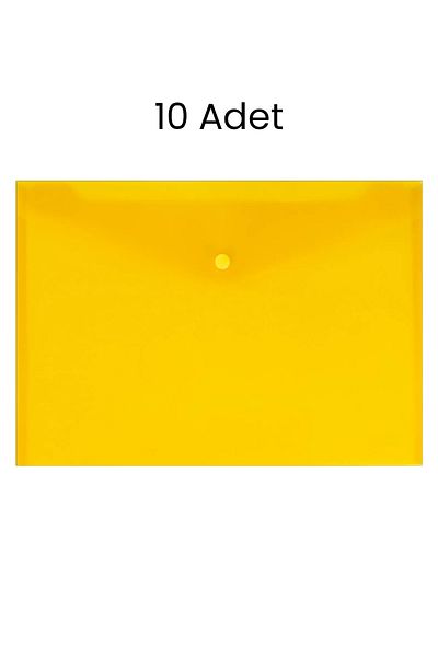inox İnox Eco Snap File Document Envelope Yellow 10 Pieces