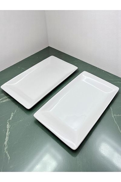 ALCE 2 Pcs Ceramic Presentation Appetizer Salad Breakfast Cheese Plate Istanbul