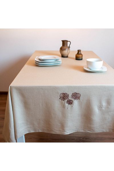 Homelux Fata de masa 130X350 Cm 50% In 40% Bumbac Bej