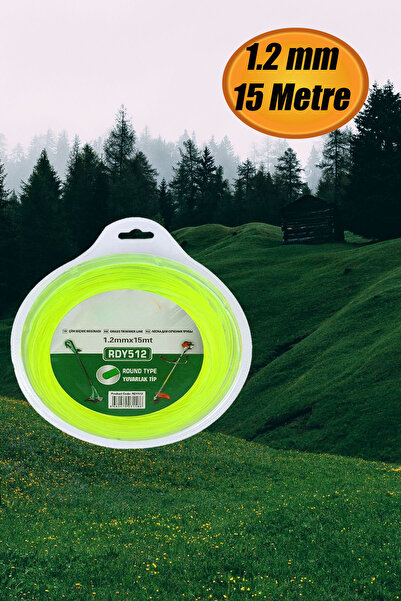 NUBLADO Tırpan Yan Misinası Motorlu Tırpan Yuvarlak Misina 1.2 mm 15 Metre Çi...