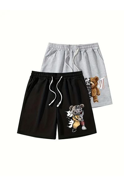 Keywest Children's Teddy Bear Printed Summer Short Shorts Set