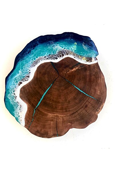 Shuroo Resinart Ceviz Ağacı Ayaklı Sunumluk