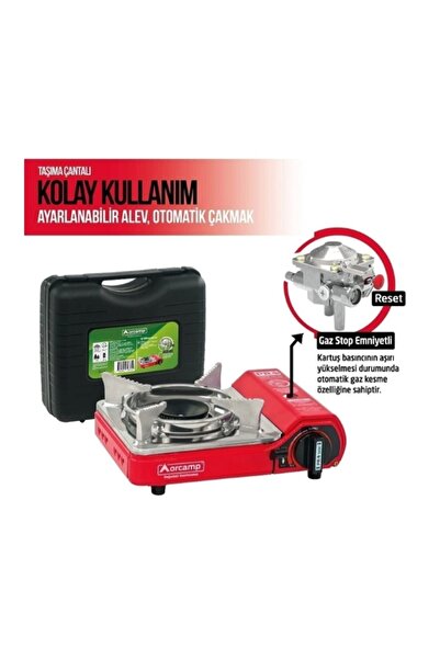 Orcamp Mini Portatif Kamp Ocağı (KIRMIZI)orman Lezzetleri