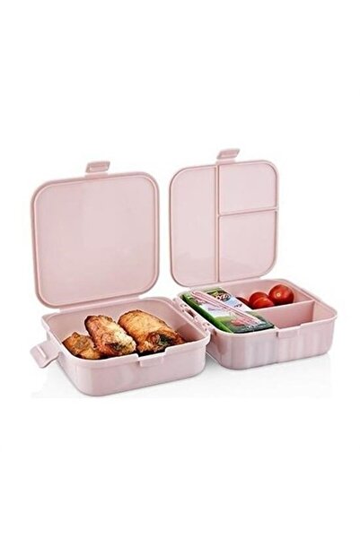 CT STONES Ct-Stones ® Self-Contained Lunch Box with Spoon and Fork, 4-Compartment Children's Lunch Box Storage Box