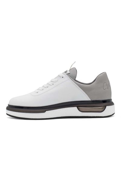 Voyager M057 Γνήσιο Δερμάτινο Ανδρικό Sneaker Λευκό