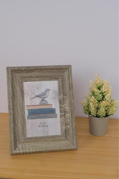 Digithome Dekoratif Mdf Resim Fotoğraf Çerçevesi 10x15 Gri THN76078 C1-1-18