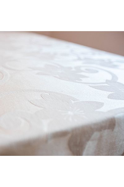 Homelux Fata de Masa 170X170 Cm 90% Bumbac Jacquard Alb
